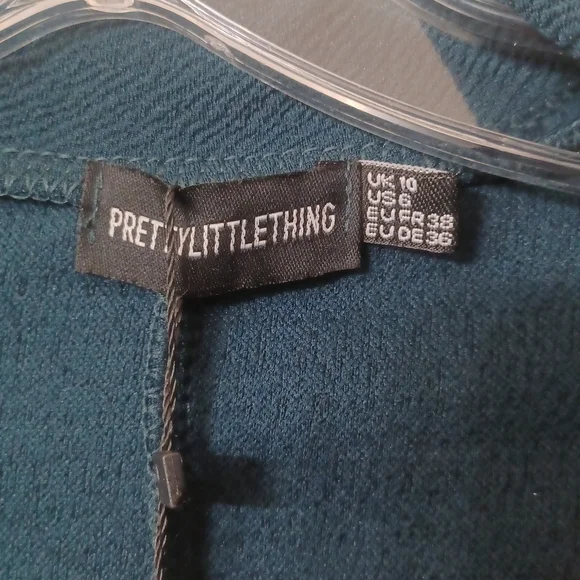 Prettylittlething  single button front teal Blazer NWT - Picture 6 of 7